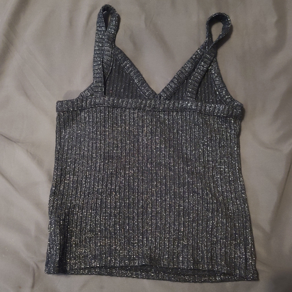 American Eagle Outfitters Shimmering Black Camisole